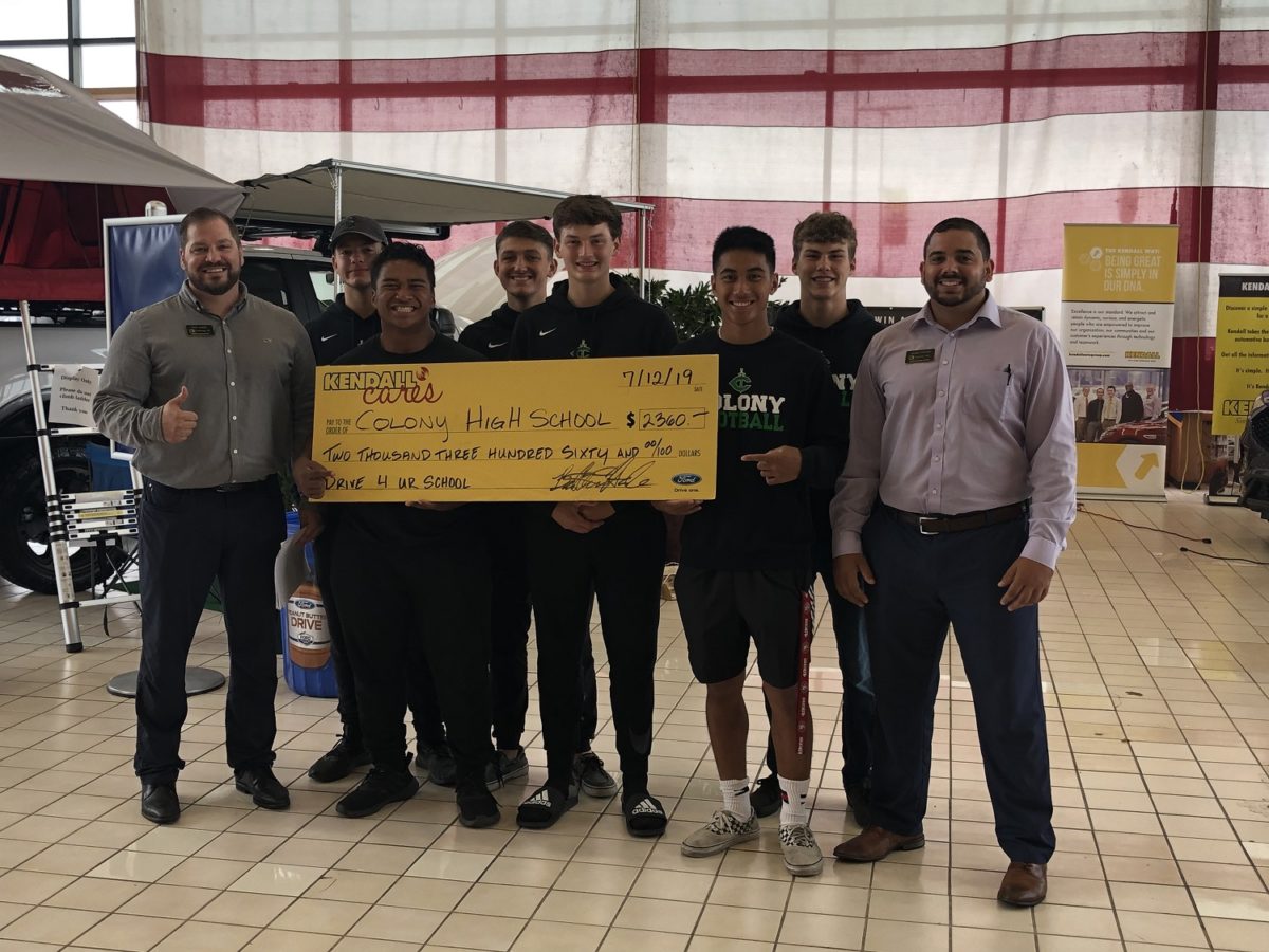 Colony High School Football Team Kendall Cares
